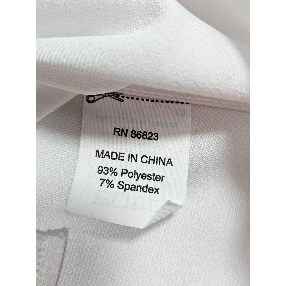 Bill Blass Essentials Mens White Slim Fit Non-Iron Stretch Twill Dress Shirt S - Picture 6 of 9